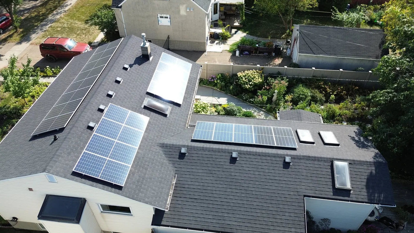 Solar arrays on Dmitry’s Edmonton home