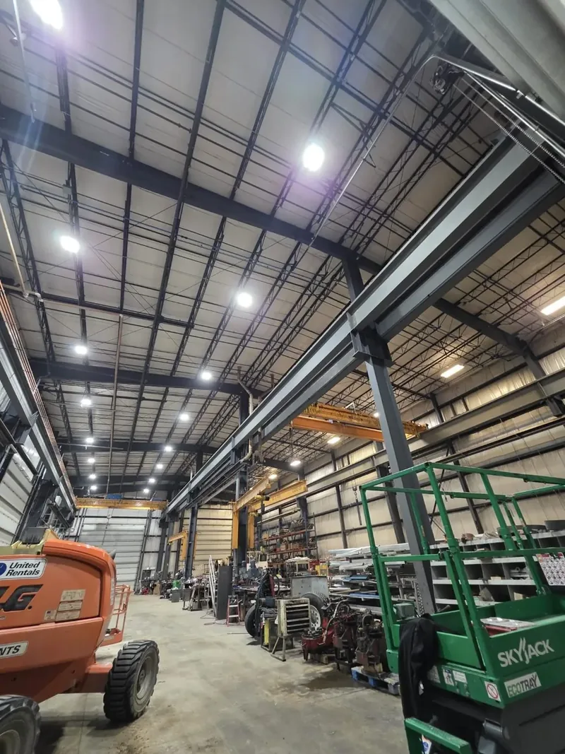 High bay lighting in an Alberta warehouse